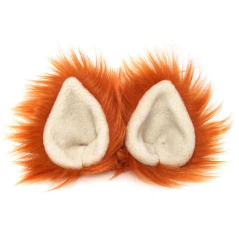 Faux Fur Party Accessory Animal Costume Furry Ear Clips Hair Accessories — Fox
