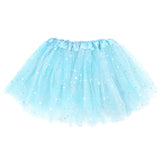 Girls Sparkle Tutu Layered Princess Ballet Skirt Ice Blue