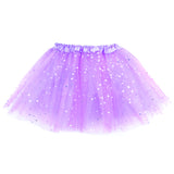 Girls Sparkle Tutu Layered Princess Ballet Skirt Light Purple