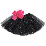 Girls Sparkle Tutu Layered Princess Ballet Skirt Black