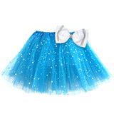 Girls Sparkle Tutu Layered Princess Ballet Skirt Blue