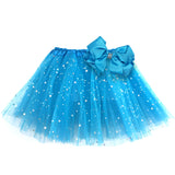 Girls Sparkle Tutu Layered Princess Ballet Skirt Blue