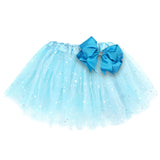 Girls Sparkle Tutu Layered Princess Ballet Skirt Ice Blue