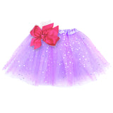 Girls Sparkle Tutu Layered Princess Ballet Skirt Light Purple