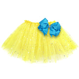 Girls Sparkle Tutu Layered Princess Ballet Skirt Yellow