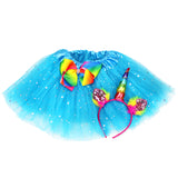 Girls Unicorn Costume Set Birthday Tutu and Headband