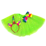 Girls Unicorn Costume Set Birthday Tutu and Headband