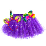 Girls Unicorn Costume Set Birthday Tutu and Headband