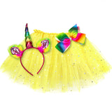 Girls Unicorn Costume Set Birthday Tutu and Headband