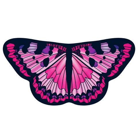 Butterfly Cape Kids Dress Up Dance Costume Pink Painted Lady Wings