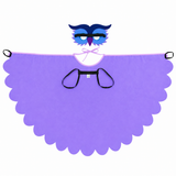 Bird Costume Full Set with Kids Purple Owl Cape Wings Mask Tutu Leg Warmers and Boa