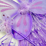 Close-up detail of Butterfly Costume Wings, crafted from stretched fabric, adorned with sparkling glitter glue, and embellished with dazzling rhinestone gems. A magical touch to enhance the enchanting allure of the costume set.