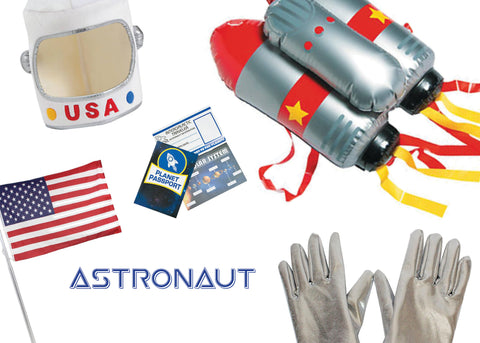 Childrens Cosmic Explorer Astronaut Costume Box with Space Accessories for Kids