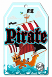 Childrens Pirate Costume Box with Pirate Sword, Treasure Map & Other Pirates Accessories for Kids