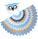 Bird Cape Blue Owl Costume with Kids Bird Wings and Mask