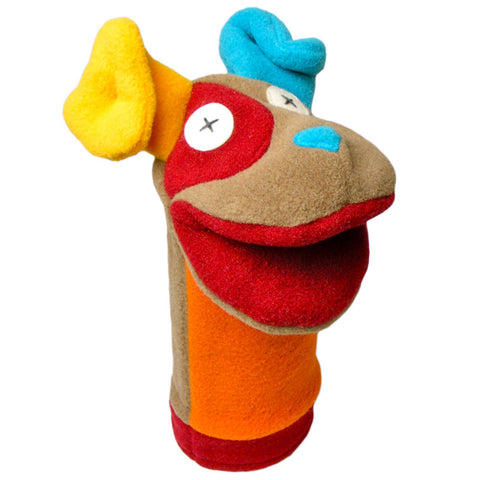 Cuddly Dog Fleece Hand Puppet