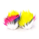 Knotty Kid - Furry Ear Clips Crazy Colorful Fur Pointed Cat Ears Costume Party Wolf Accessories
