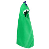 Green Dinosaur Hooded Towel with white teeth and lime green spikes. A playful bath time essential for kids on a clean white background.