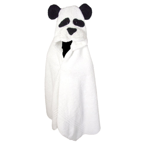 Full view of Children's Hooded Towel - Panda Bear design, showcasing a whimsical and adorable character on a clean white background. Perfect for a playful and practical addition to bath time for kids of all ages.