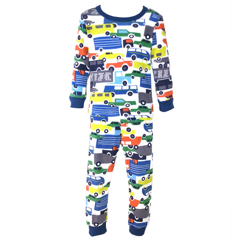 Children's Cotton Pajamas Colorful Cars PJs Boys Jammies Set