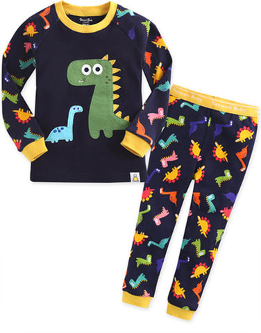 Children's Cotton Pajamas Dinosaur PJs Dino Jammies Set