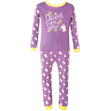 Children's Cotton Pajamas Purple Unicorn Dream PJs Jammies Set