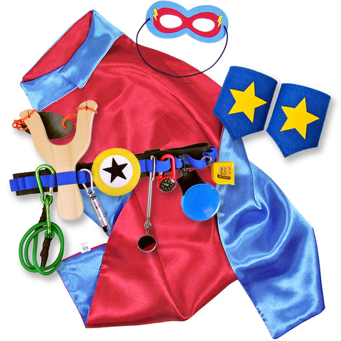 Kids Superhero Cape with Childrens Cuffs Tool Belt with Sl Knotty Kid