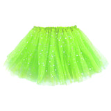 Girls Sparkle Tutu Layered Princess Ballet Skirt Green