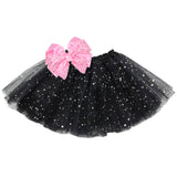 Girls Sparkle Tutu Layered Princess Ballet Skirt Black