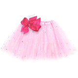 Girls Sparkle Tutu Layered Princess Ballet Skirt Light Pink