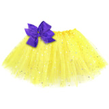 Girls Sparkle Tutu Layered Princess Ballet Skirt Yellow